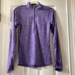 Nike Running Dri-Fit long sleeve shirt, women’s XS, purple and gray